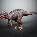 T-Rex Dinosaur Character Detailed 3D Model With Sharp Teeth Spiked Back And Aggressive Standing Posture 3d model