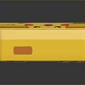 Vibrant Yellow Portable Computer with Pikachu Design and Screen Text Display Features