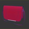 Vibrant Pink Crossbody Bag Featuring Sleek Exterior And Adjustable Shoulder Strap