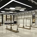 Elegant Clothing Store Interior With Glass Window Displays And Fashion Apparel