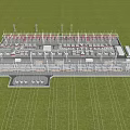 Industrial Plant Aerial View With Organized Layout Arranged Facilities And Green Grass Surroundings