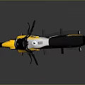 Yellow And White Pulsar Motorcycle With Black Seat And Stylish Design