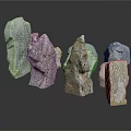 Natural Decorative Stones With Various Shapes And Textured Surfaces For Interior Design
