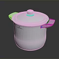 Stainless Steel Kitchen Pot With Lid And Double Handles For Household Cooking