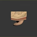 Human Ear Anatomical Model Showing Detailed Structure With Skin And Cartilage Layers