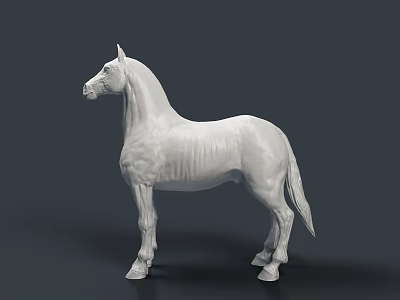 White Reptile Model Standing On Gray Background With Detailed Features 3d model