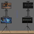 BRAVIA TVs On Tripod Stands Displaying Titanic Movie And Brand Logo