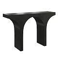 Modern Black Console Table With Arched Legs And Minimalist Design 3d model