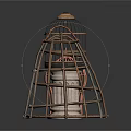 Decorative Bird Cages In Various Styles Including Pink Wooden And Straw Designs
