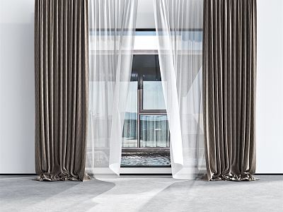 Modern Curtains 3d model