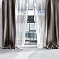 Modern Curtains 3d model