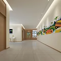 Modern Classroom Tutoring Classroom Corridor 3d model