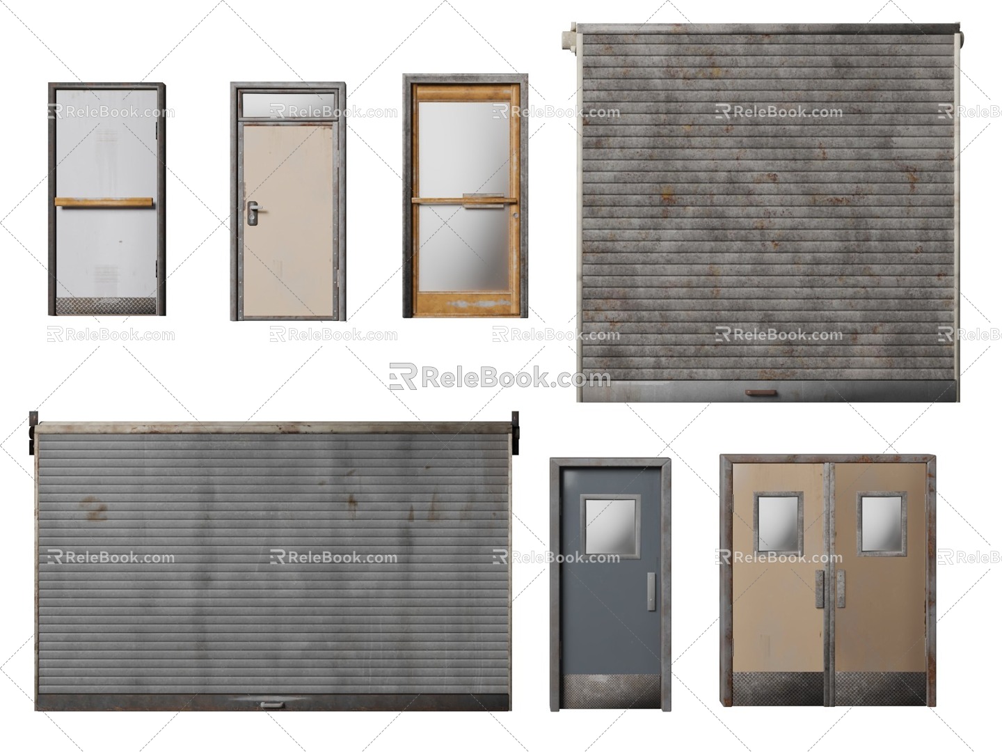 Heavy Industry Engineering Construction Rolling Door Industrial Door Factory Door Construction Site Door Chemical Factory Door Factory Iron Door Rolling Door 3d model