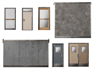 Heavy Industry Engineering Construction Rolling Door Industrial Door Factory Door Construction Site Door Chemical Factory Door Factory Iron Door Rolling Door 3d model