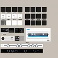 Modern switch socket combination 3d model