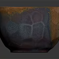 Colorful Handcrafted Ceramic Bowl With Geometric Pattern Multicolor Gradient And Round Shape
