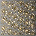 Decorative Golden Laser Cut Wall With Floral And Geometric Patterns Design
