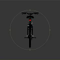Black Bicycle With White Rims Black Tires Red Reflector Light And Orange Reflectors