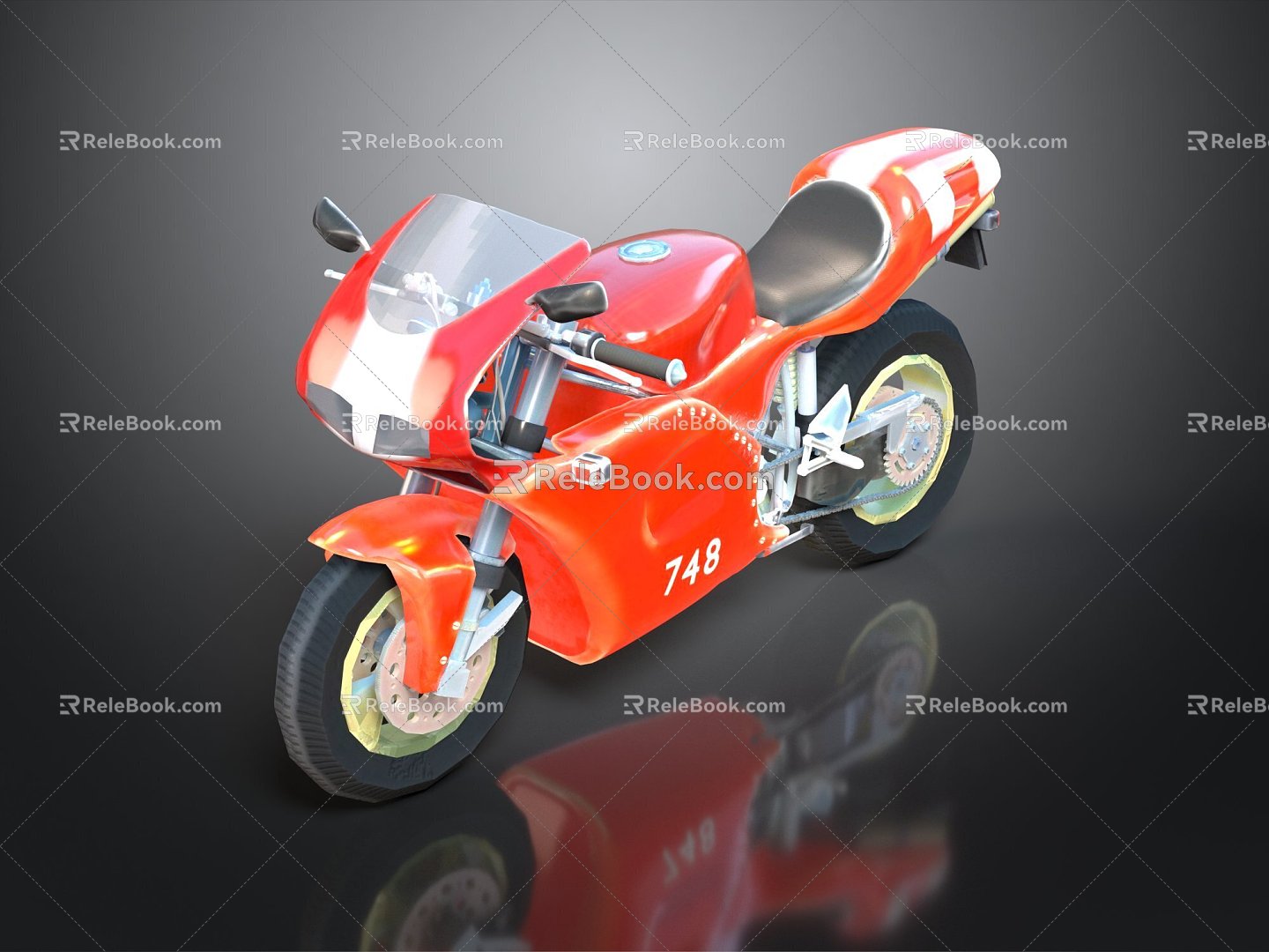 Motorcycle Two-wheeled Motorcycle Cross-country Motorcycle Road Race Motorcycle Motor Vehicle Transport 3d model