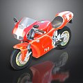 Motorcycle Two-wheeled Motorcycle Cross-country Motorcycle Road Race Motorcycle Motor Vehicle Transport 3d model