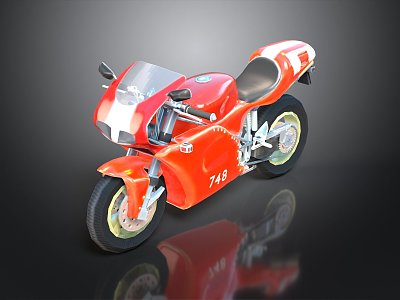 Motorcycle Two-wheeled Motorcycle Cross-country Motorcycle Road Race Motorcycle Motor Vehicle Transport 3d model