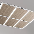 Modern Wooden Ceiling Design With Recessed LED Strip Lights And Panel Details