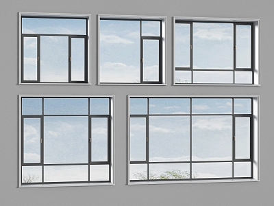 Aluminum alloy window 3d model