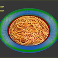 Delicious Spaghetti With Red Sauce Served On White Ceramic Plate