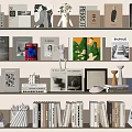 Book Combination Ornaments Combination 3d model