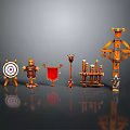 Arrow Target Arrow Target Wood Target Arena Archery Target Gun Target Shooting Military Items 3d model