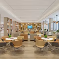 Modern Library School Library 3d model