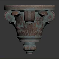 Ornate Carved Wooden Round Table With Intricate Base And Decorative Patterns