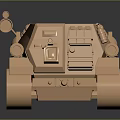 Military Style Functional Vehicle 3D Model In Copper 3d model