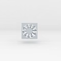 Modern Silver Square Air Conditioner Fan With Efficient Rotating Blades Design 3d model