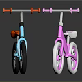 Colorful Kids Bicycles With Blue Pink Frames Orange White Seats And Handlebars