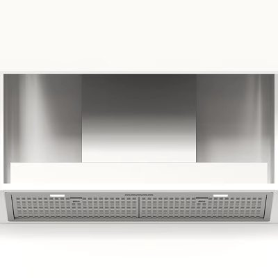 Modern Stainless Steel Kitchen Range Hood A High Performance Built In Appliance 3d model