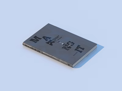 Book Magazine With Gray Cover AK21 Text Minimalist Design And Modern Layout 3d model
