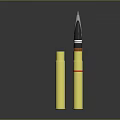 Display Shelves with Bullets of Various Sizes and Colors Yellow Green Gray Black