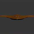 Orange Low Poly Ray 3D Model Aquatic Animal With Smooth Edges And Vivid Color