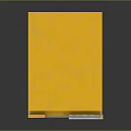 Yellow Two Story Model House With Brown Door White Shutters And Balcony