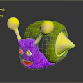 Snail Cartoon Snail Small Snail Reptile Cold Blooded Animal Reptile 3d model