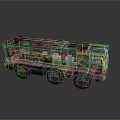 Green Military Armored Tank With Six Wheels And Roof Compartments Design