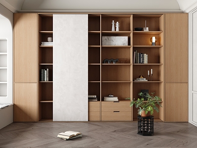 Middle Style Bookcase 3d model