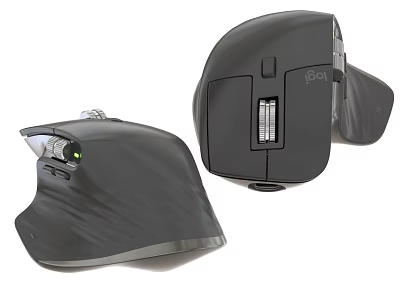 Modern Ergonomic Wireless Computer Mouse With Scroll Wheel And Functional Buttons 3d model