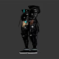 Tactical Black Clothing With Suspenders And Multi Pocket Design For Modern Style