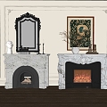 French Fireplace 3d model