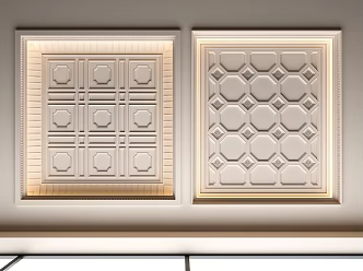 European-style French ceiling 3d model