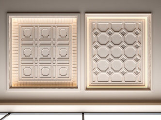 European-style French ceiling 3d model