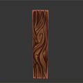 Red Wooden Texture Plant Inspired Decorative Strip For Home Art