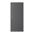 Modern Gray Hinged Door With Gold Handle For Interior Design 3d model